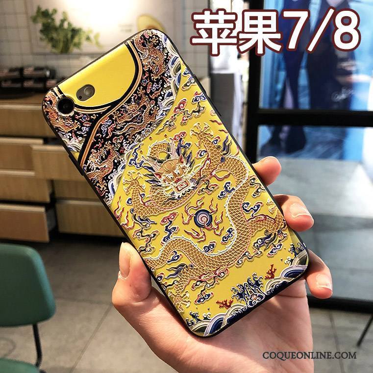 iPhone 7 Dragon Coque De Téléphone Totem Incassable Étui Nouveau Bleu