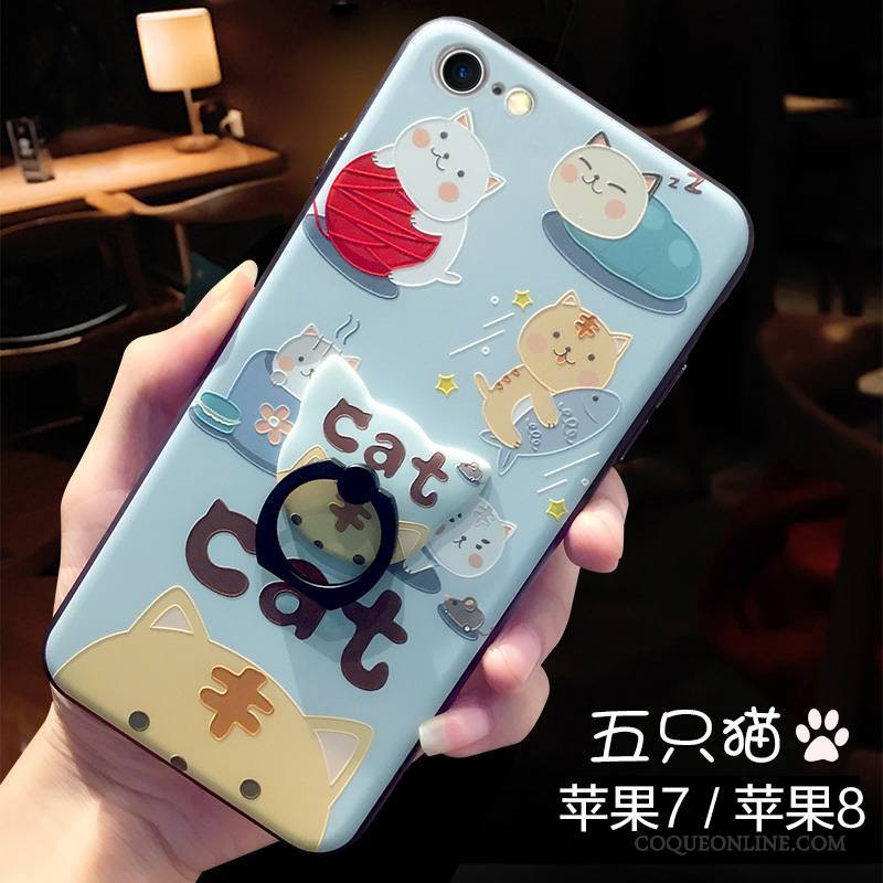 iPhone 7 Gaufrage Incassable Marque De Tendance Nouveau Coque De Téléphone Amoureux Dessin Animé