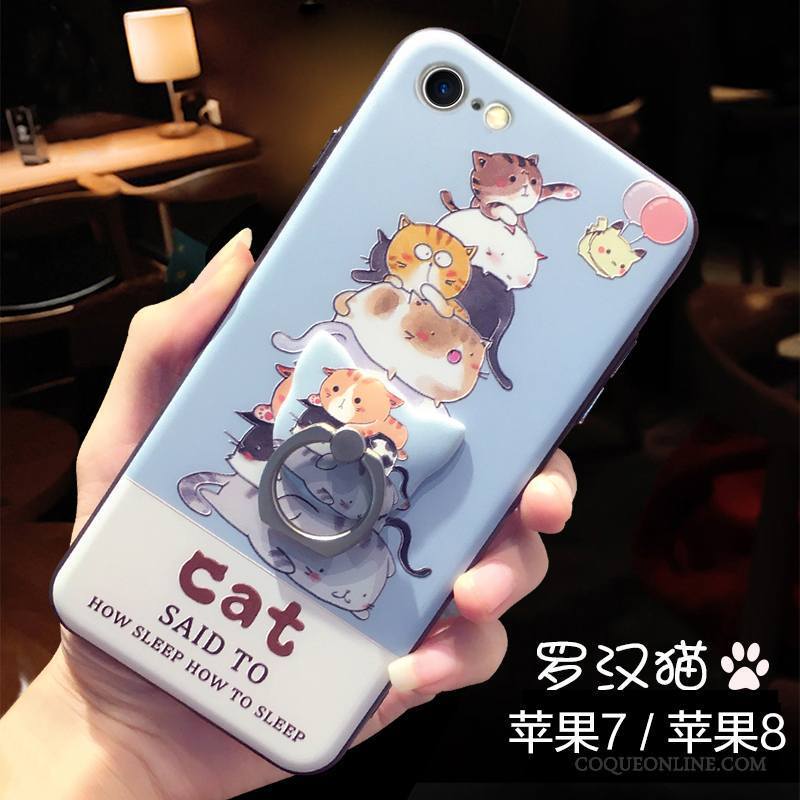 iPhone 7 Gaufrage Incassable Marque De Tendance Nouveau Coque De Téléphone Amoureux Dessin Animé