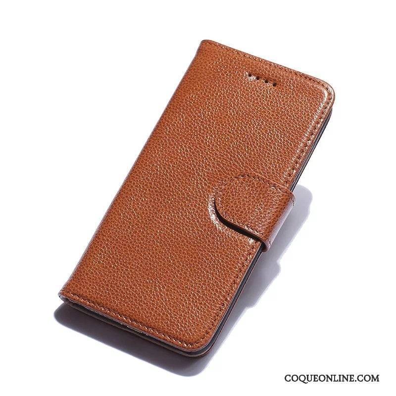 iPhone 7 Housse Cuir Incassable Étui Coque De Téléphone Cuir Véritable Étui En Cuir