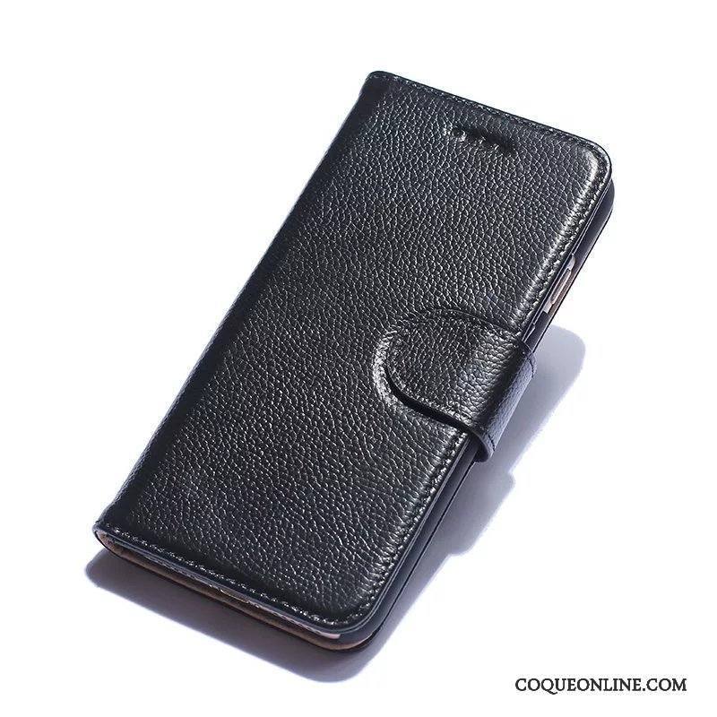 iPhone 7 Housse Cuir Incassable Étui Coque De Téléphone Cuir Véritable Étui En Cuir