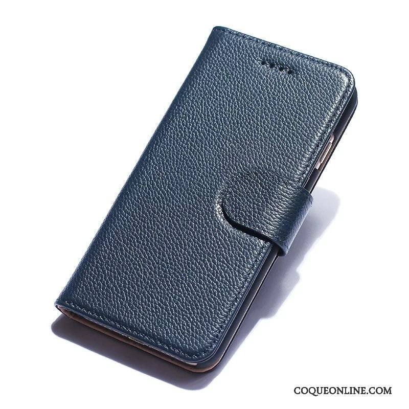 iPhone 7 Housse Cuir Incassable Étui Coque De Téléphone Cuir Véritable Étui En Cuir