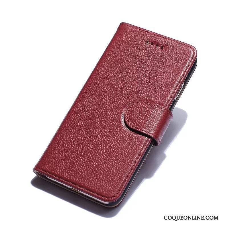 iPhone 7 Housse Cuir Incassable Étui Coque De Téléphone Cuir Véritable Étui En Cuir