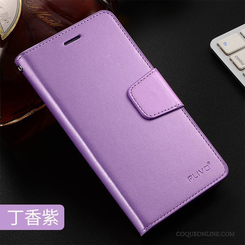 iPhone 7 Incassable Étui En Cuir Violet Silicone Clamshell Coque De Téléphone Protection