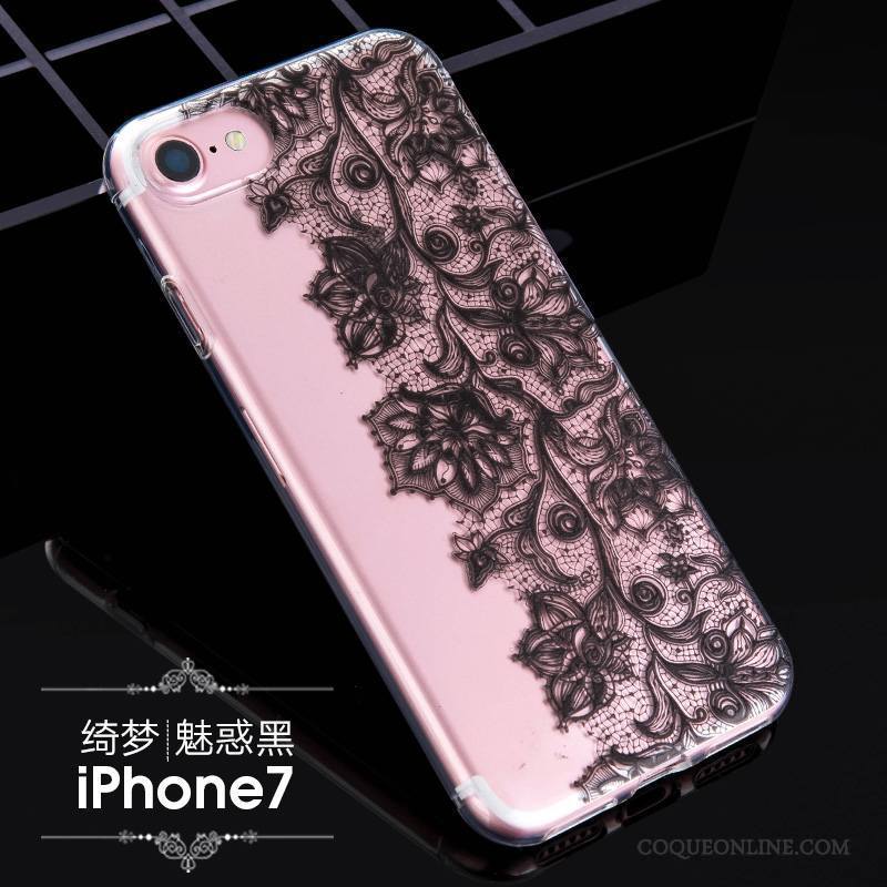 iPhone 7 Nouveau Dentelle Fluide Doux Coque De Téléphone Marque De Tendance Étui