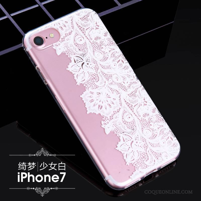 iPhone 7 Nouveau Dentelle Fluide Doux Coque De Téléphone Marque De Tendance Étui