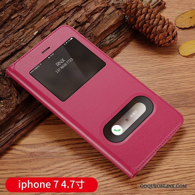 iPhone 7 Or Rose Coque De Téléphone Étui Clamshell Téléphone Portable Étui En Cuir Protection