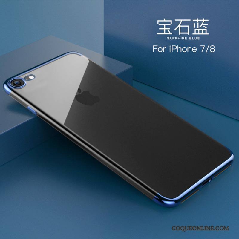 iPhone 7 Placage Coque De Téléphone Protection Silicone Transparent Légère Fluide Doux
