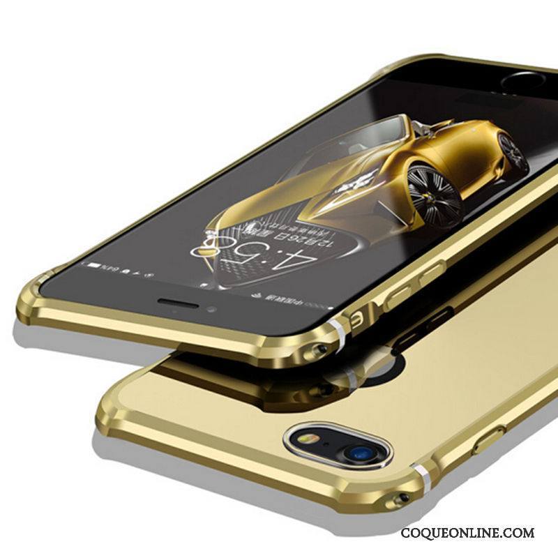 iPhone 7 Plus Border Coque Tout Compris Difficile Bleu Métal Incassable