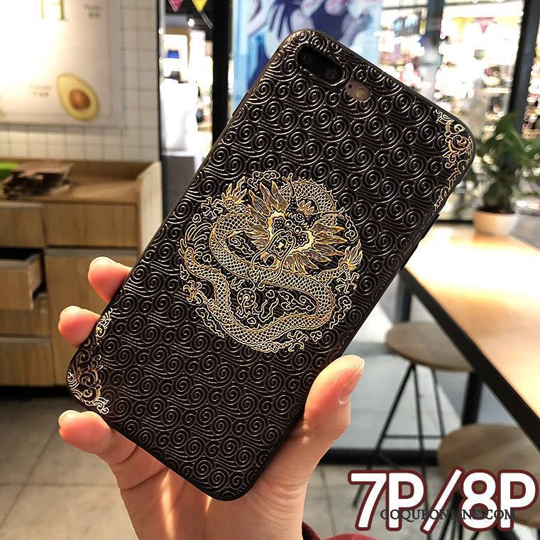 iPhone 7 Plus Bordure Créatif Protection Incassable Nouveau Coque De Téléphone Dragon