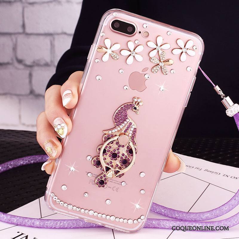 iPhone 7 Plus Coque De Téléphone Protection Strass Étui Or Rose Téléphone Portable