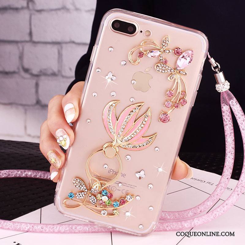 iPhone 7 Plus Coque De Téléphone Protection Strass Étui Or Rose Téléphone Portable