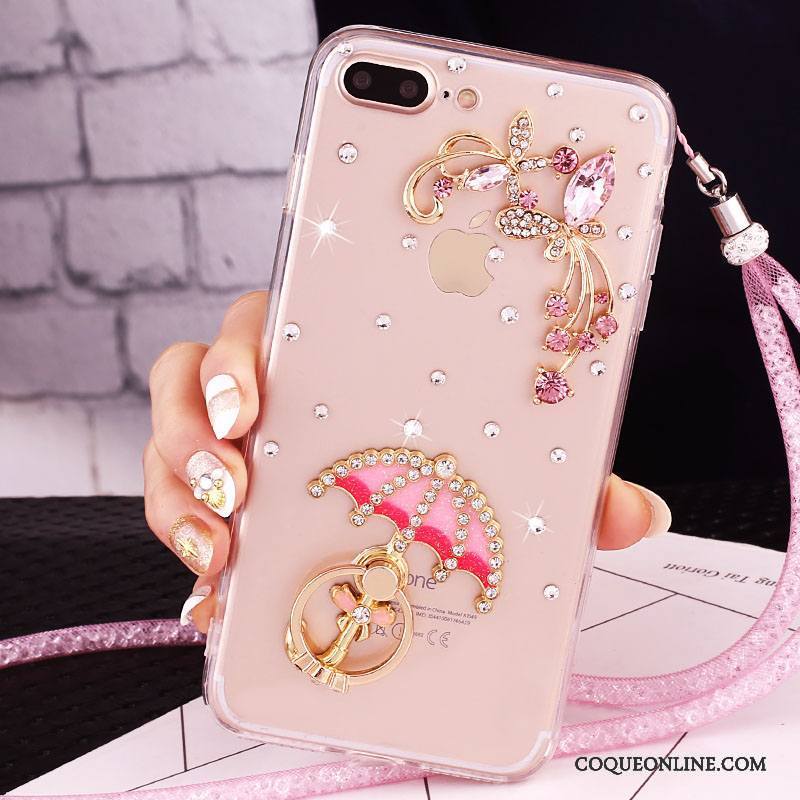 iPhone 7 Plus Coque De Téléphone Protection Strass Étui Or Rose Téléphone Portable