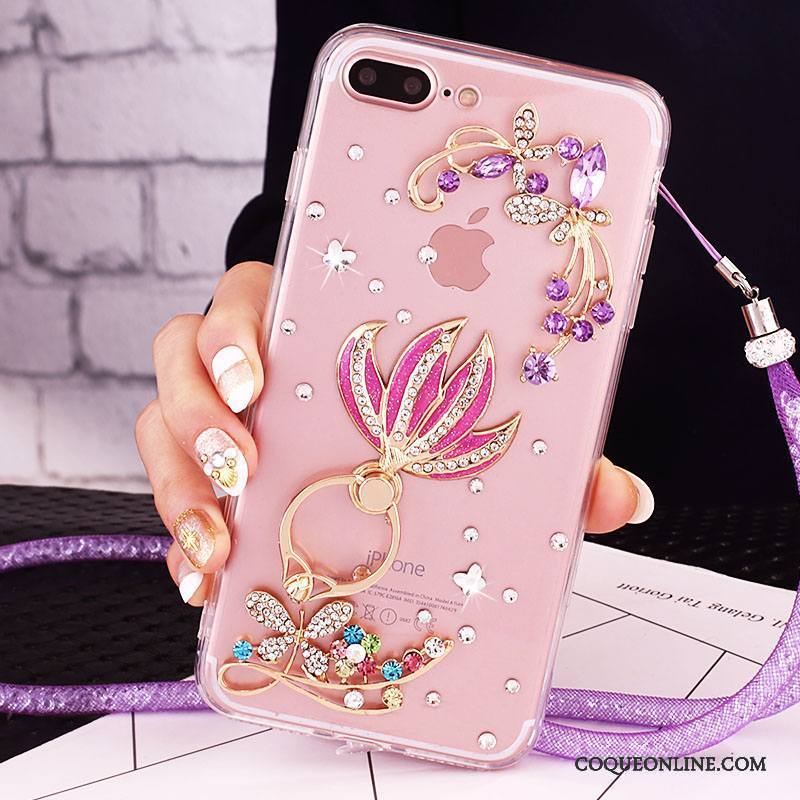 iPhone 7 Plus Coque De Téléphone Protection Strass Étui Or Rose Téléphone Portable