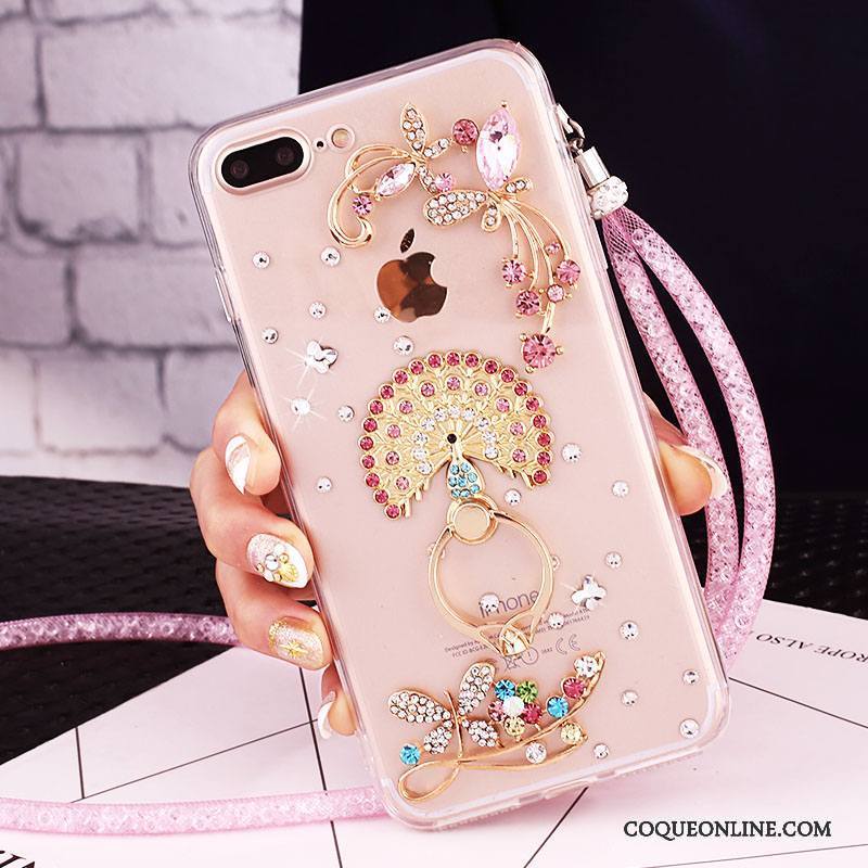 iPhone 7 Plus Coque De Téléphone Protection Strass Étui Or Rose Téléphone Portable