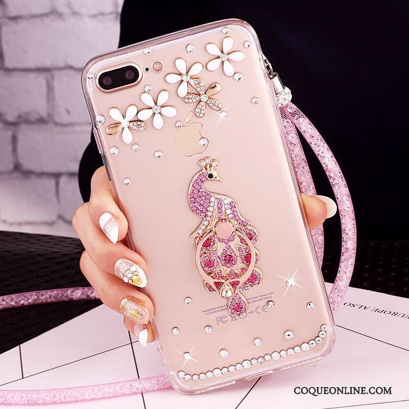 iPhone 7 Plus Coque De Téléphone Protection Strass Étui Or Rose Téléphone Portable