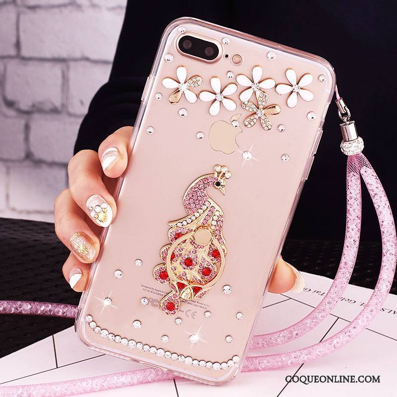 iPhone 7 Plus Coque De Téléphone Protection Strass Étui Or Rose Téléphone Portable