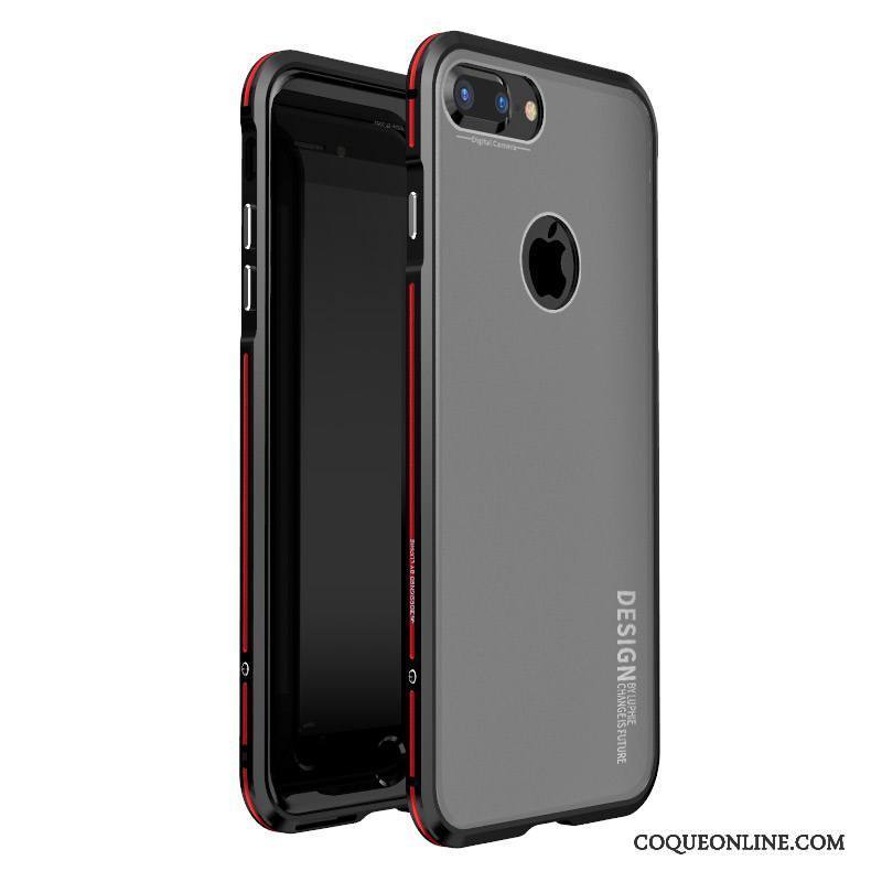 iPhone 7 Plus Coque Incassable Amoureux Border Étui Métal Tendance Protection