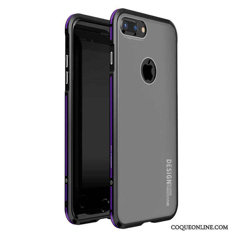 iPhone 7 Plus Coque Incassable Amoureux Border Étui Métal Tendance Protection