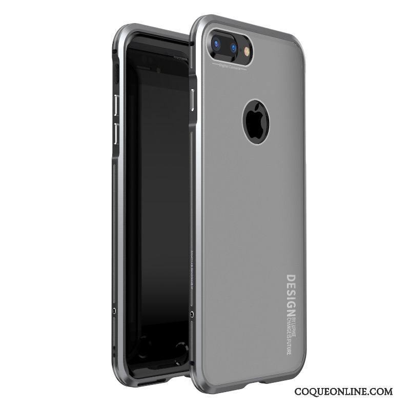 iPhone 7 Plus Coque Incassable Amoureux Border Étui Métal Tendance Protection