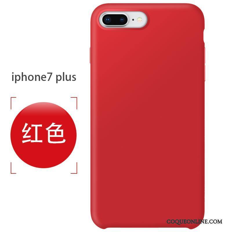 iPhone 7 Plus Coque Incassable De Téléphone Silicone Rouge Authentique Fluide Doux