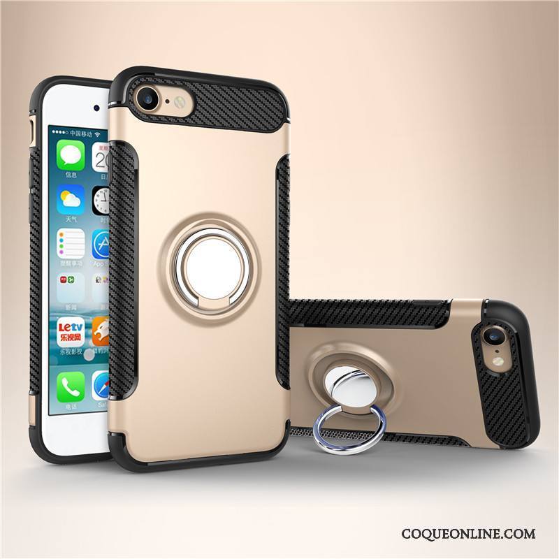 iPhone 7 Plus Coque Métal Silicone Fluide Doux Armure Incassable De Téléphone