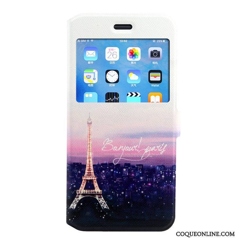 iPhone 7 Plus Coque Peinture Étui Silicone Bleu Protection Housse Dessin Animé