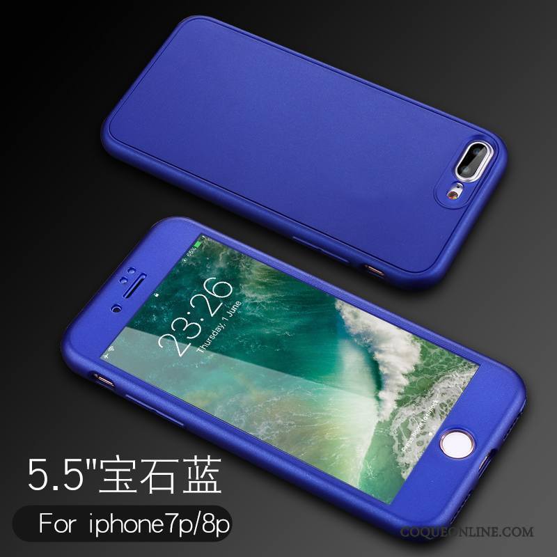 iPhone 7 Plus Coque Tendance Silicone Violet Incassable Fluide Doux Légère Délavé En Daim
