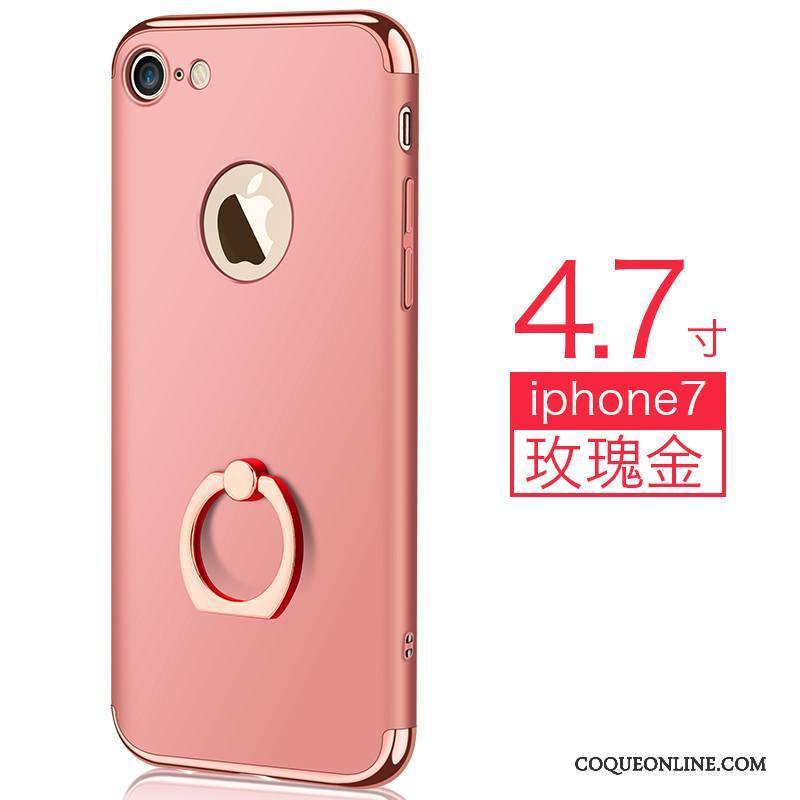 iPhone 7 Plus Coque Tout Compris Marque De Tendance Très Mince Rouge Pu Incassable Ornements Suspendus