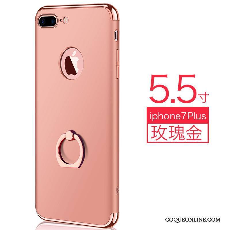 iPhone 7 Plus Coque Tout Compris Marque De Tendance Très Mince Rouge Pu Incassable Ornements Suspendus