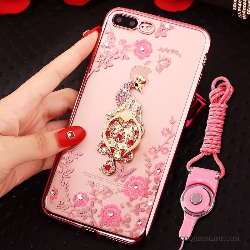 iPhone 7 Plus Créatif Luxe Anneau Coque De Téléphone Or Strass Personnalité