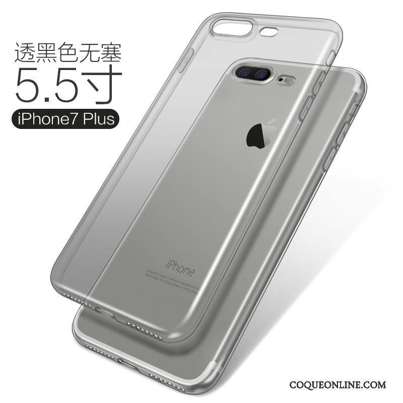 iPhone 7 Plus Incassable Protection Coque De Téléphone Or Transparent Étui Silicone