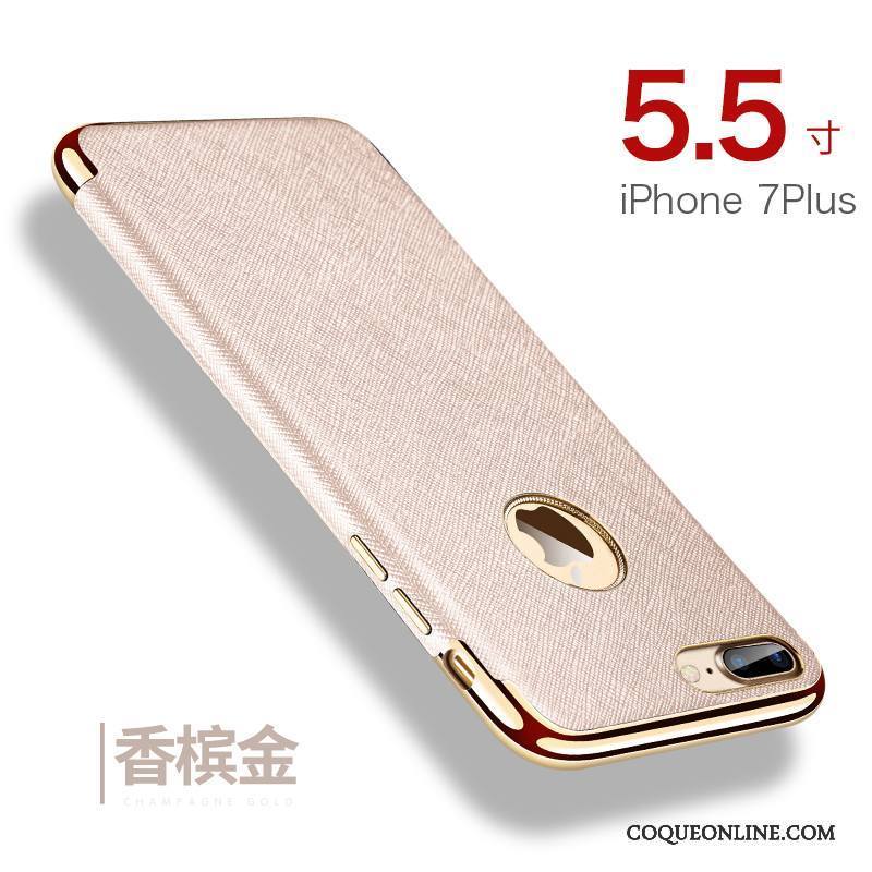 iPhone 7 Plus Incassable Étui Fluide Doux Cuir Tendance Noir Coque De Téléphone