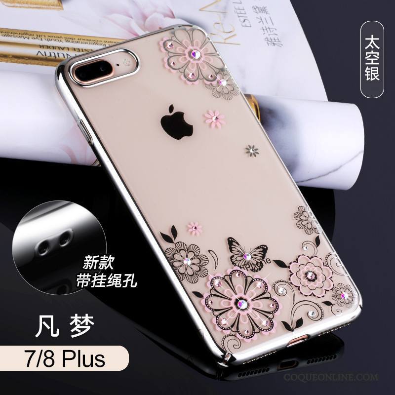 iPhone 7 Plus Nouveau Tout Compris Marque De Tendance Étui Incassable Coque De Téléphone Or Rose