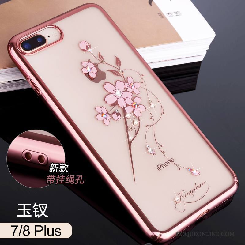 iPhone 7 Plus Nouveau Tout Compris Marque De Tendance Étui Incassable Coque De Téléphone Or Rose