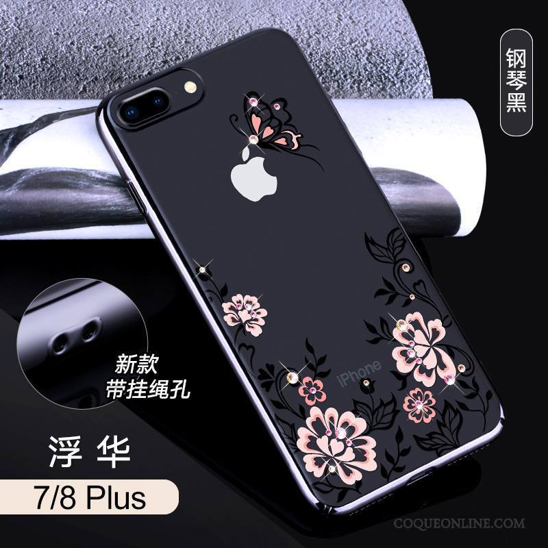 iPhone 7 Plus Or Luxe Tout Compris Strass Incassable Coque De Téléphone Transparent