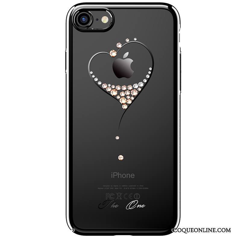 iPhone 7 Plus Or Rose Transparent Coque De Téléphone Nouveau Luxe Étui Strass