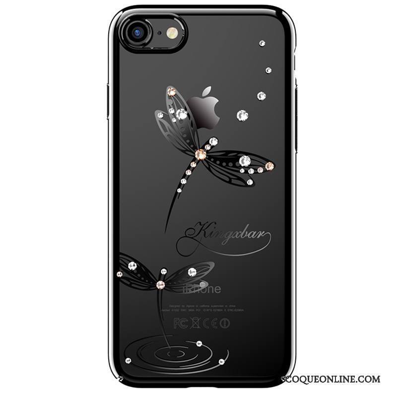 iPhone 7 Plus Or Rose Transparent Coque De Téléphone Nouveau Luxe Étui Strass
