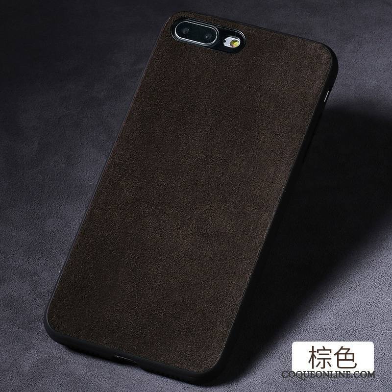 iPhone 7 Plus Personnalité Coque De Téléphone Vin Rouge Tout Compris Créatif Incassable Daim Fourrure