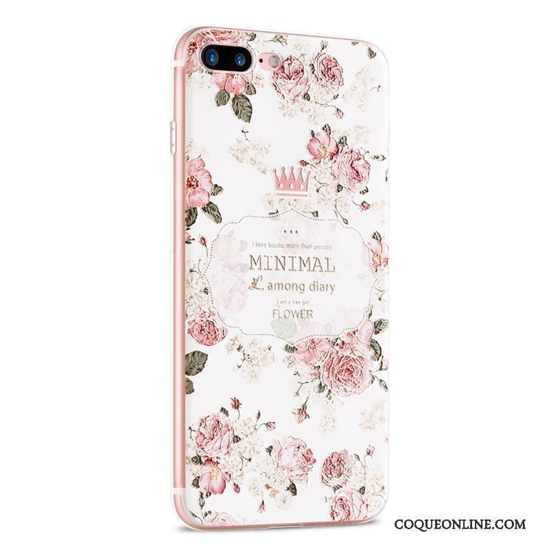 iPhone 7 Plus Silicone Pu Rose Coque De Téléphone Personnalité Étui Tout Compris