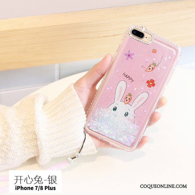 iPhone 7 Plus Strass Coque De Téléphone Créatif Étui Incassable Silicone Quicksand