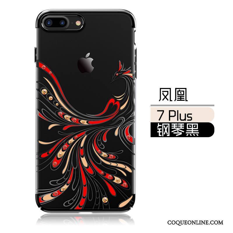 iPhone 7 Plus Strass Coque De Téléphone Tout Compris Tendance Nouveau Luxe Rouge