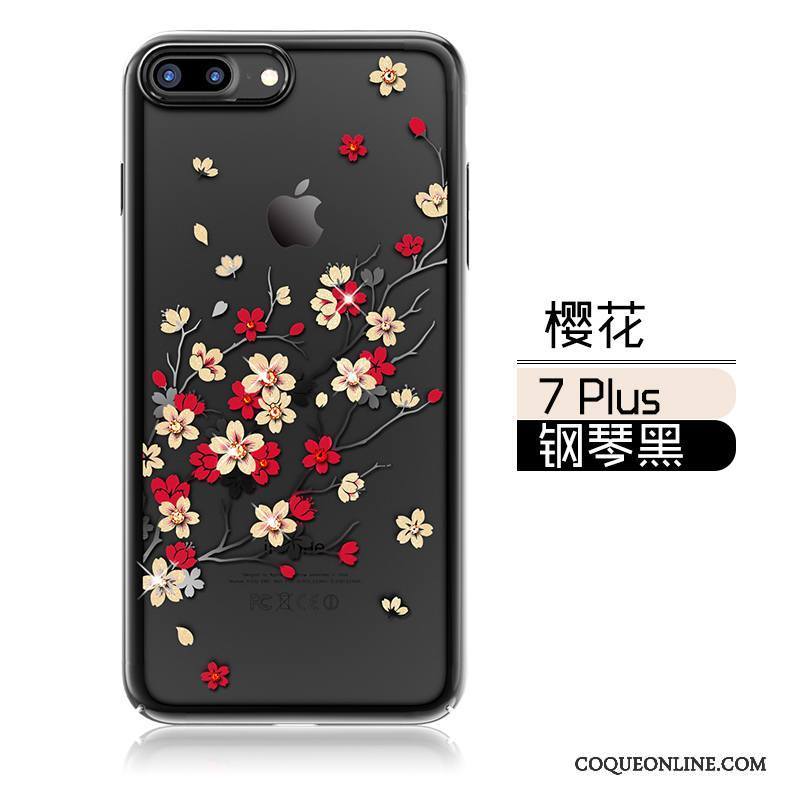 iPhone 7 Plus Strass Coque De Téléphone Tout Compris Tendance Nouveau Luxe Rouge