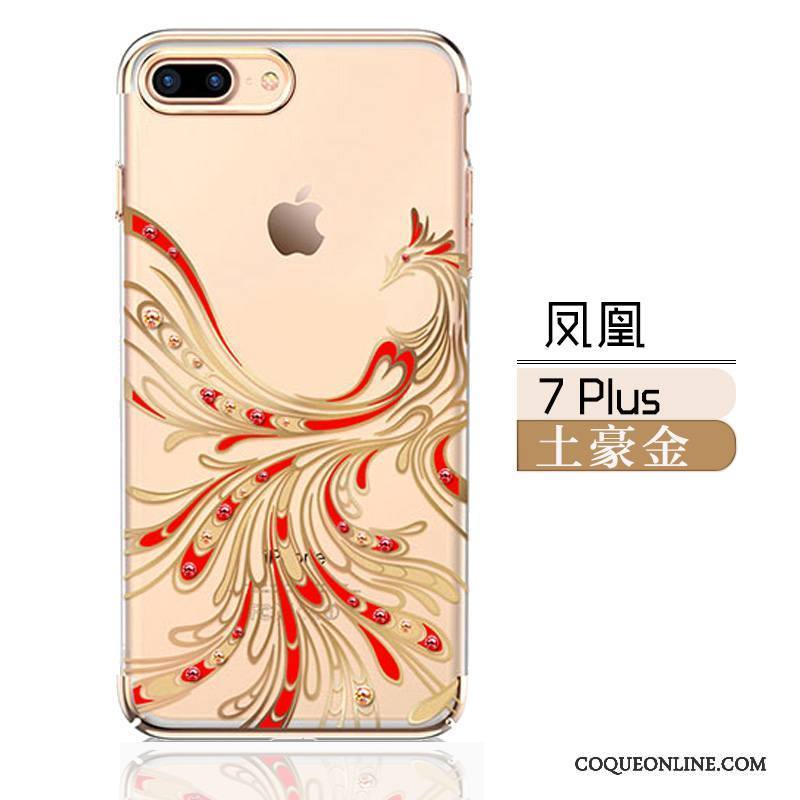 iPhone 7 Plus Strass Coque De Téléphone Tout Compris Tendance Nouveau Luxe Rouge