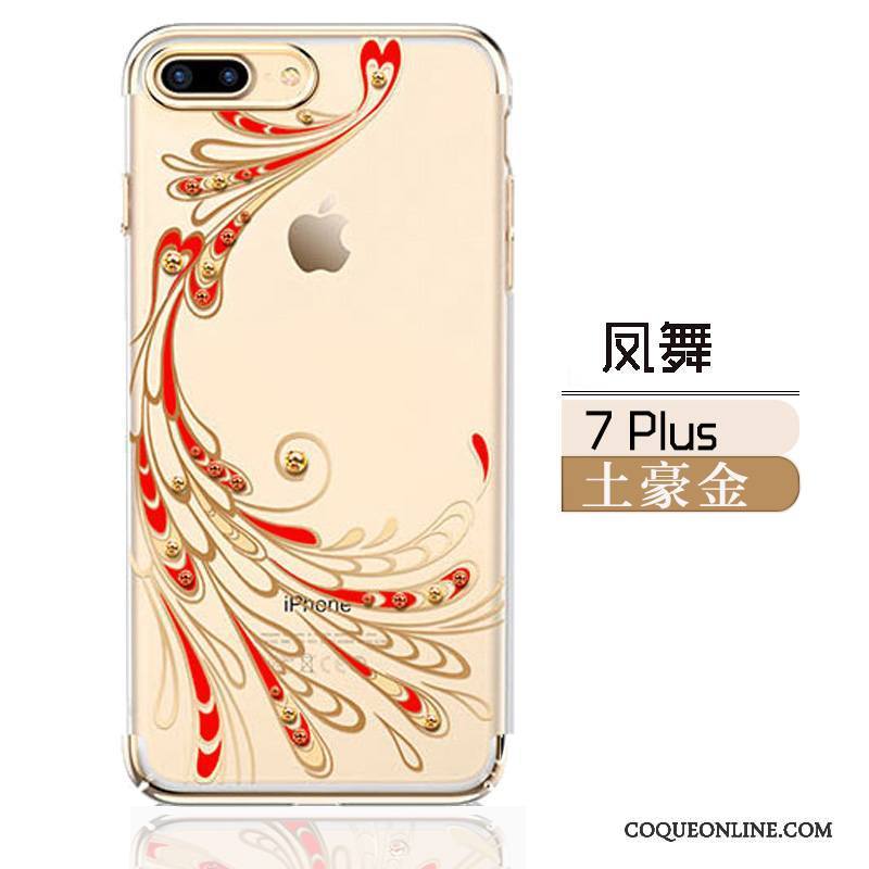 iPhone 7 Plus Strass Coque De Téléphone Tout Compris Tendance Nouveau Luxe Rouge