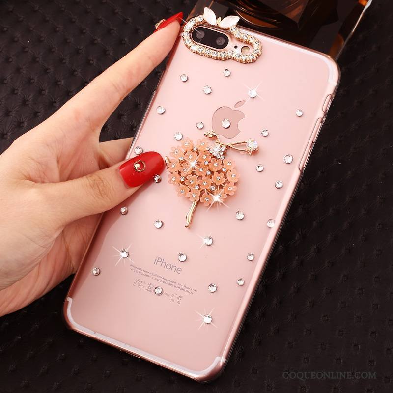 iPhone 7 Plus Strass Protection Rose Incassable Étui Transparent Coque De Téléphone