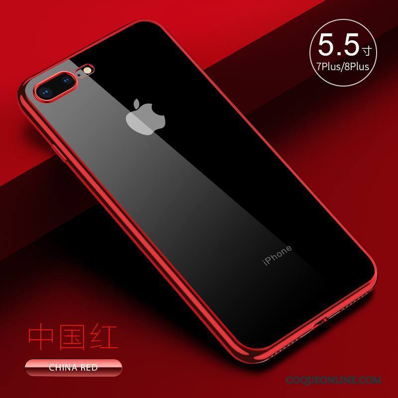 iPhone 7 Plus Tout Compris Argent Incassable Coque De Téléphone Fluide Doux Silicone Étui