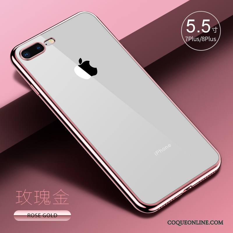 iPhone 7 Plus Tout Compris Argent Incassable Coque De Téléphone Fluide Doux Silicone Étui