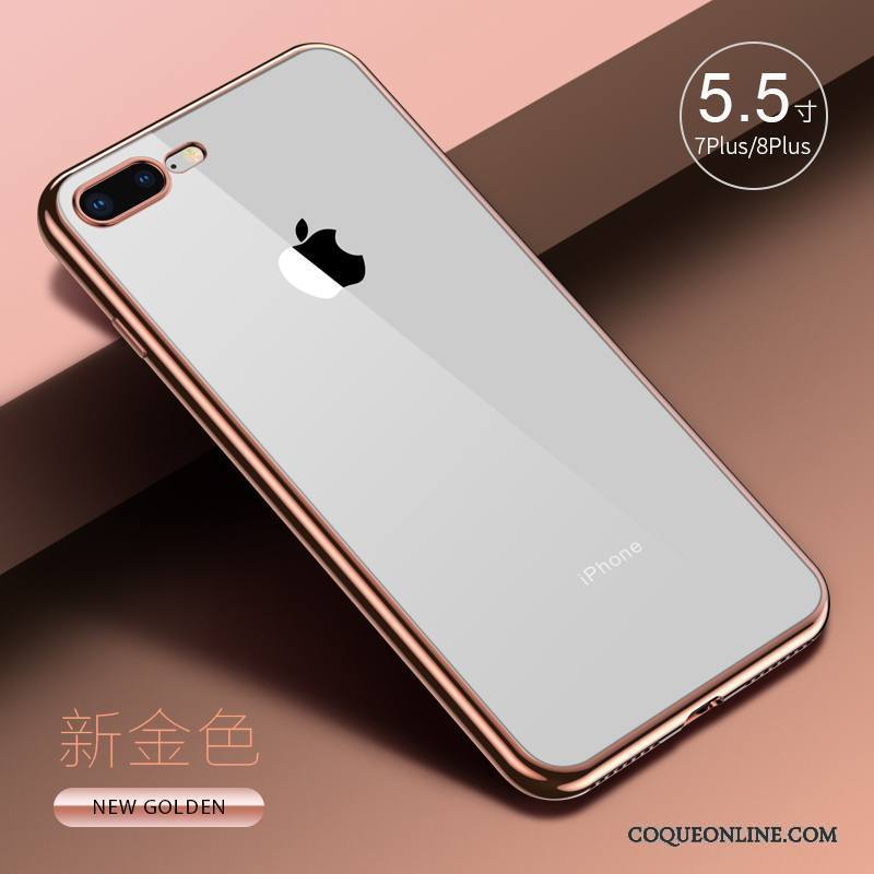 iPhone 7 Plus Tout Compris Argent Incassable Coque De Téléphone Fluide Doux Silicone Étui