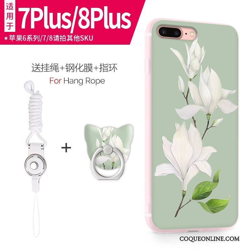 iPhone 7 Plus Étui Coque De Téléphone Fluide Doux Téléphone Portable Incassable Rose Légère